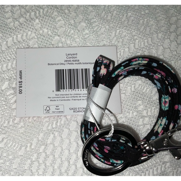 Lanyard/Keyholder Vera Bradley Botanical Ditsy, NWT - Picture 2 of 5